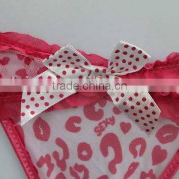 Sexy Hot Transparent Pink White Bikini, Young Ladies Thong Lingerie