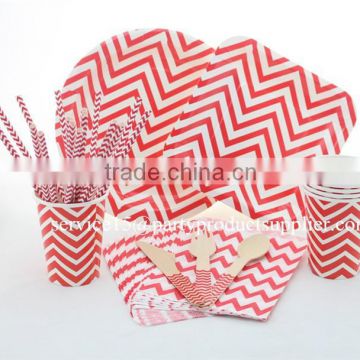 Wedding Paper Tableware Set Disposable