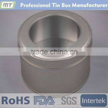 whole selling high quality round tin can with clear window