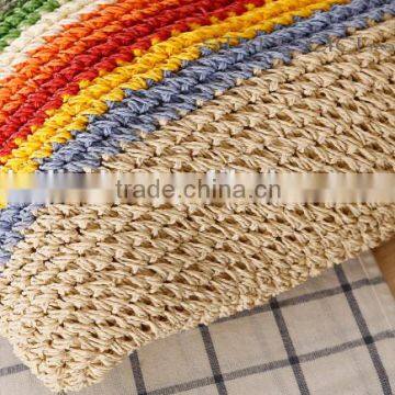 Colorful Stripe Straw Bag photo-2