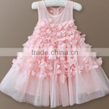 New products best-Selling ball gown ombre beading prom dresses,Pink flower dress kids sleeveless children frock chiffon