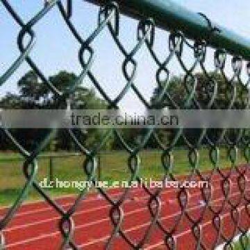 green pvc coated sports chain link fence