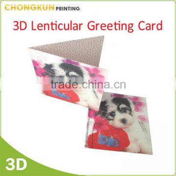 Funny design 3D Lenticular greeting cards printing merry chiristmas Greeting Card