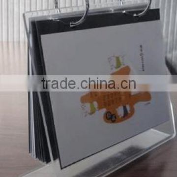 OEM custom company logo silk print acrylic calendar display,daily desk calendar