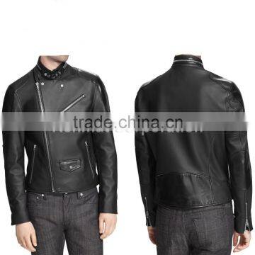 SUAVE CROPPED LEATHER MOTO JACKET