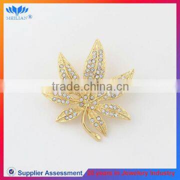 wholesale jewelry leaf shaped gold brooch wedding bouquet