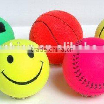 2014 popular kinds of Fluorescent color rubber ball toys,soft rubber football basketball baseball tennis ball2014 popular kinds