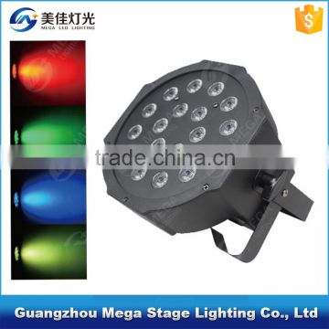 dmx512 led mini stage lighting 18x3w rgb led mini flat par light