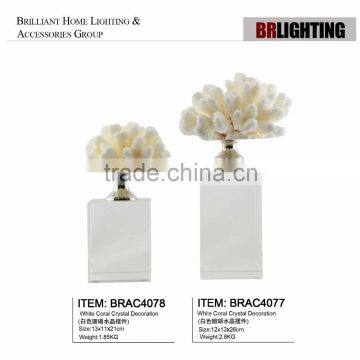 bigger and smaller white coral crystal table desk decorations