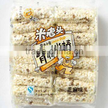 Uncle Pop snack 400g sesame flavor highland barley rice cracker