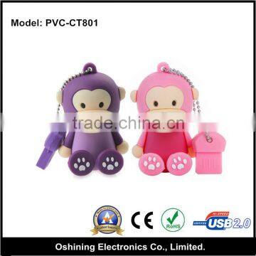 Cute Promotional new year Monkey Shape PVC USB Flash Drive ( PVC-CT801 )