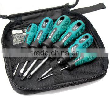 6pcs Cr-V steel screwdriver set crossed and slotted screwdriver