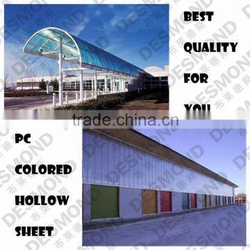 2 Layers Polycarbonate Sheet PC Sheet Sun Sheet Plastic Building Material 10 Years Gurantee With UV Finish