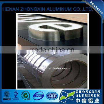 16mm 18mm Width 1060 1100 5052 5083 mirror aluminium strip coil for channel letter