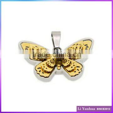 Top Selling Hot Design Angel Butterfly Gold Plated Girl Boy Stainless Steel Pendants