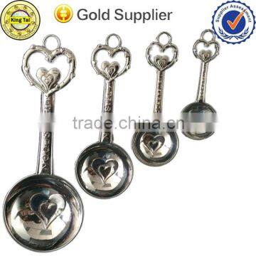 Best quality small metal measure heart shape spoon