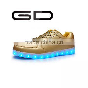 GD waterproof PU material LED light night party walking adult shoes