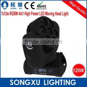 Foshan Factory RGBW 7x12w 4in1 High Power LED Moving Head Light Competitive Price DJ Light Stage Light photo-4