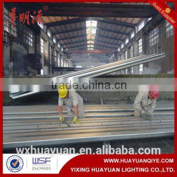 Q235 galvanized steel octagonal electric pole