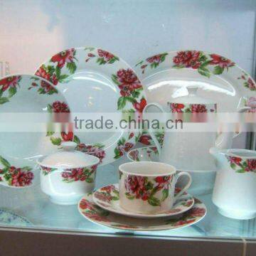 rose tea set,western tea set, wedding tea set,