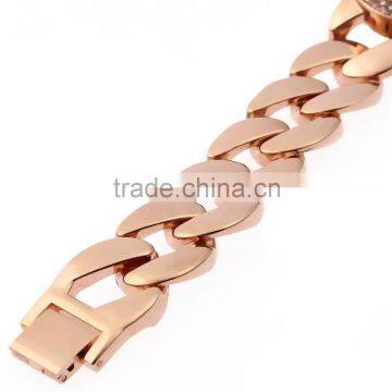 Women's Stainless Steel Petite Rose Gold-Tone Chain Watch photo-2