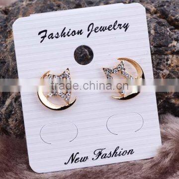 2015 Cool Gold and Silver Plated Star And Moon Earring for Wholesale