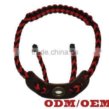 red Archery Bow Sling Braided Bow Sling Paracord Wrist Bow Sling for Compound Bow