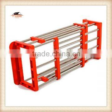 family pratical filtration rack stainless steel silicone folding drain rack