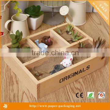 Alibaba Wholesale Custom Japanese Gifts Wooden Tray with 4 Dividers