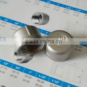 3/4" Domed Round Cap 316 NPT Female Thread