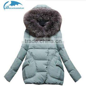 Winter Jacket Women Long Fur Hooded Winter Coat Women Cotton Padded jackets