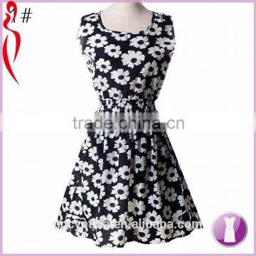 High Spandex Back Skater Dress for Summer photo-6