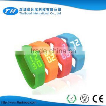 LED Watch silicon bracelet usb flash drive 512MB/1GB/2GB/4GB/8GB/16GB/32GB/64GB USB flash drive