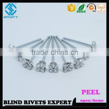 HOT SELLING OPEN END FACTORY RECESSED CROWN ALUMINUM STEEL POP PEEL RIVETS photo-3