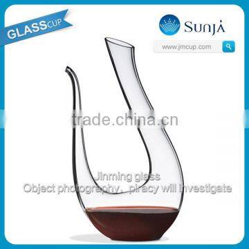 Bohemia crystal wine glass U shape magic wine decanter antique glass wine decanter glass wine decanter with handle