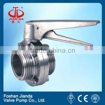 sanitary threaded butterfly valve