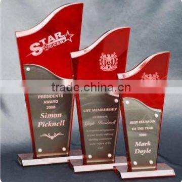 Custom Different Shape Black Bottom Clear Acrylic World Cup Soccer Trophy With Various Size photo-2