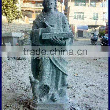 white carving granite jesus