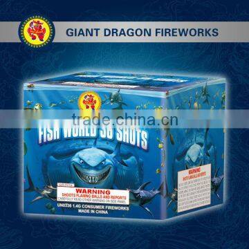 Fish world 36 shots daytime fireworks