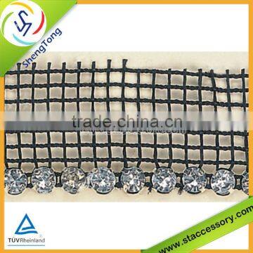 Sew on Rhinestone Mesh Trimming Diamante Mesh Trimming Hot Fix Rhinestone Mesh Trimming