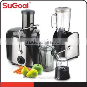 2016 kitchen appliances 3 in 1 stainless steel fruit stand juicer healthy Juicer