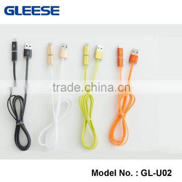 New Arrival Portable Mulptiple 2 in 1 USB Cable Mini Data Cable for Android Charging photo-3