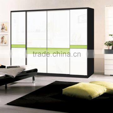 Melamine Board Modern 3 door sliding door wardrobe closet design