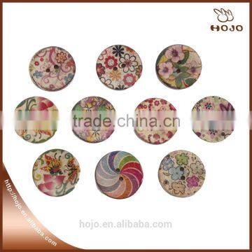 Coconut shell button 2.5cm spring flowers for clothes