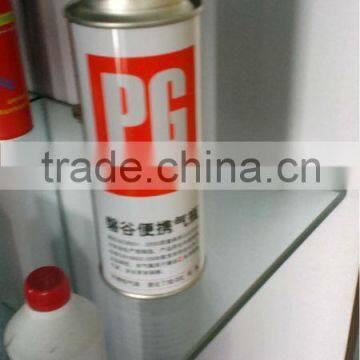 250ml CMYK printing round empty aerosol tin can for butane gas