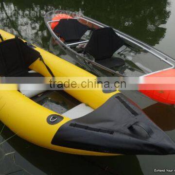 Sun Life Inflatable clear bottom kayak with 2 clear windows