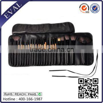 24pcs Cosmetic Brush Set Beauty Makeup Kit + PU Leather Roll Pouch