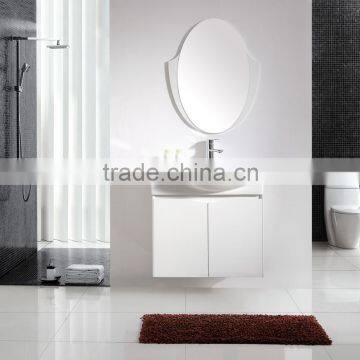 MDF modern bathroom furniture vanity cabinet with ceramic basin