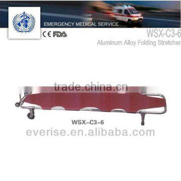 aluminum alloy folding stretcher; transfer corpse single fold mortuary coffin funeral trolley