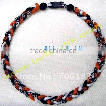 3 Ropes Titanium Baseball Sports Necklace & Bracelet for Gift